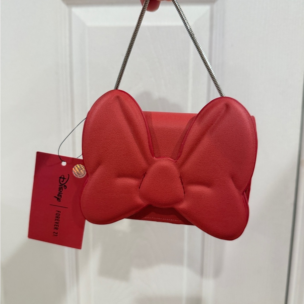 Disney x Forever 21 Red Mini Bag with Minnie Mouse Bow - Picture 8 of 9